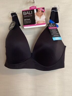 Bali Soft Touch Everyday Comfort Wirefree Bra - Black